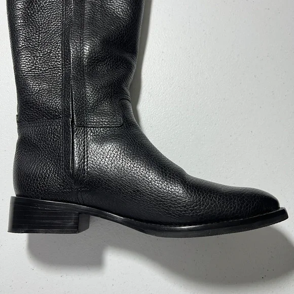 Tory Burch Junction Riding Boot in Black Tumbled Leather with box - Picture 16 of 16